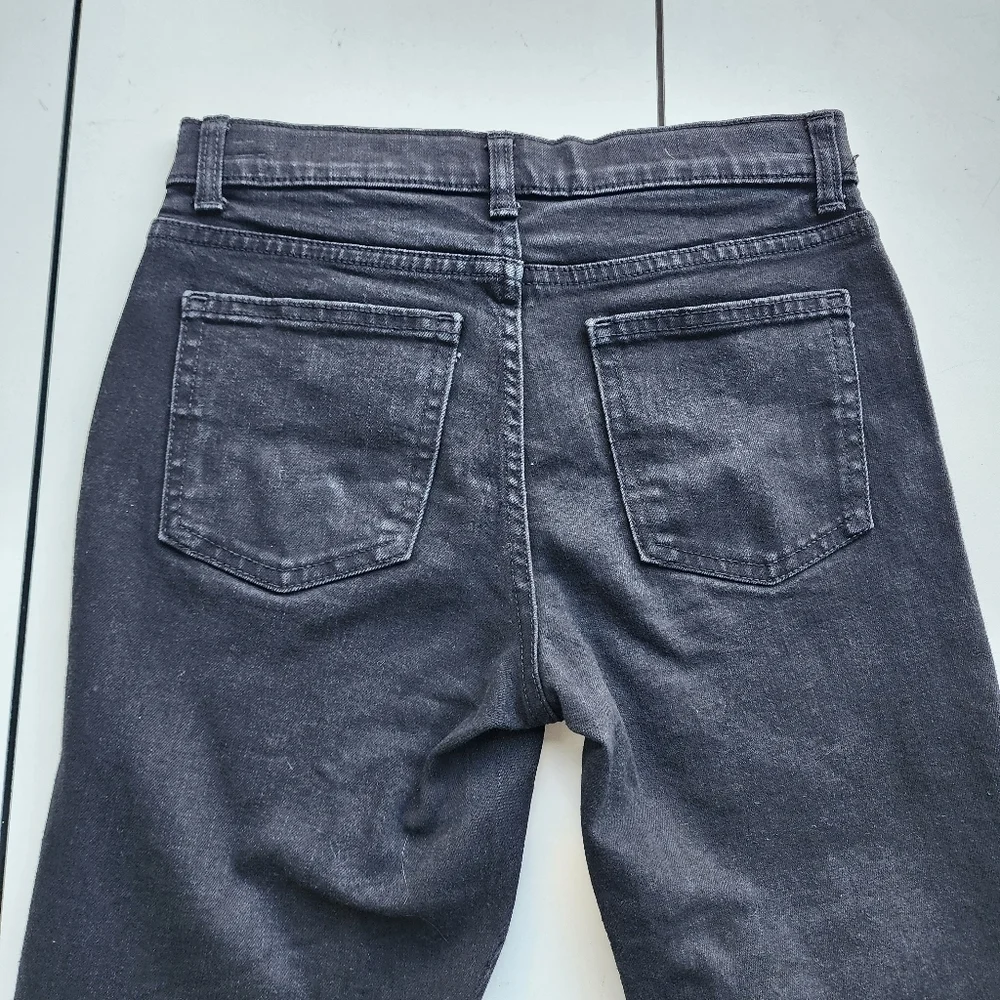 Wonder Nation Jeans Boys Black Denim Stretch Straight Fit Adjastable Waist Sz 12